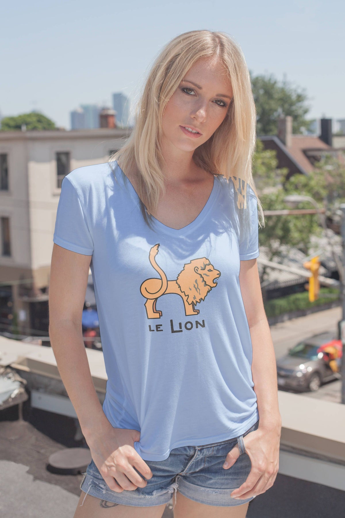 Lion le lion t-shirt andré hellé illustration t-shirt