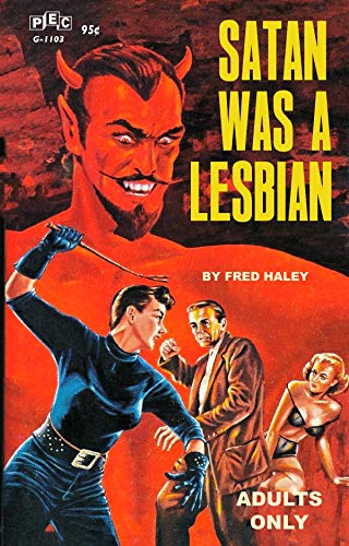 TeeGeniuses Satan was A Lesbian Pulp Novel Cover Reproduction Poster/Print/Card