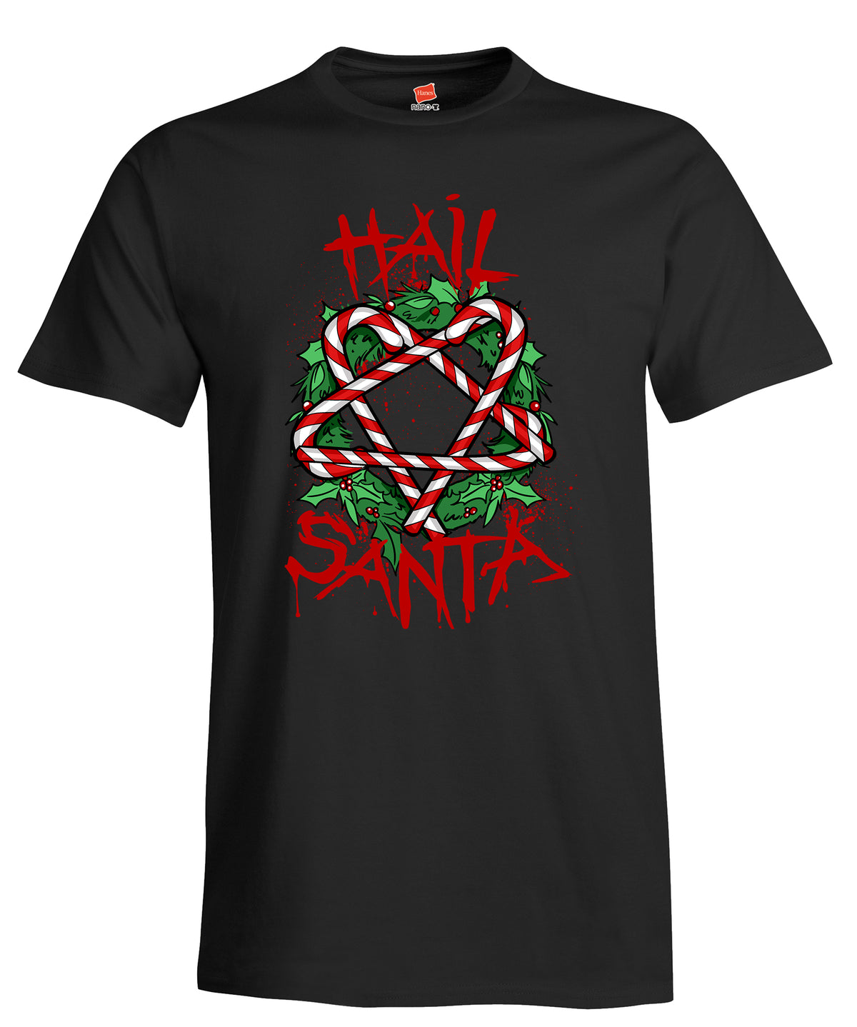 TeeGeniuses Hail Santa Metal Christmas Parody T-Shirt