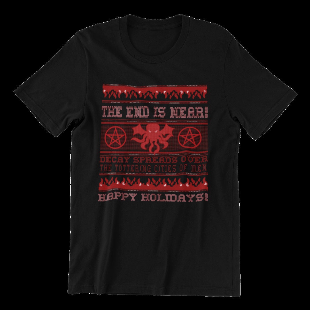 Cthulhu Ugly Sweater Christmas Holiday Men's T-shirt