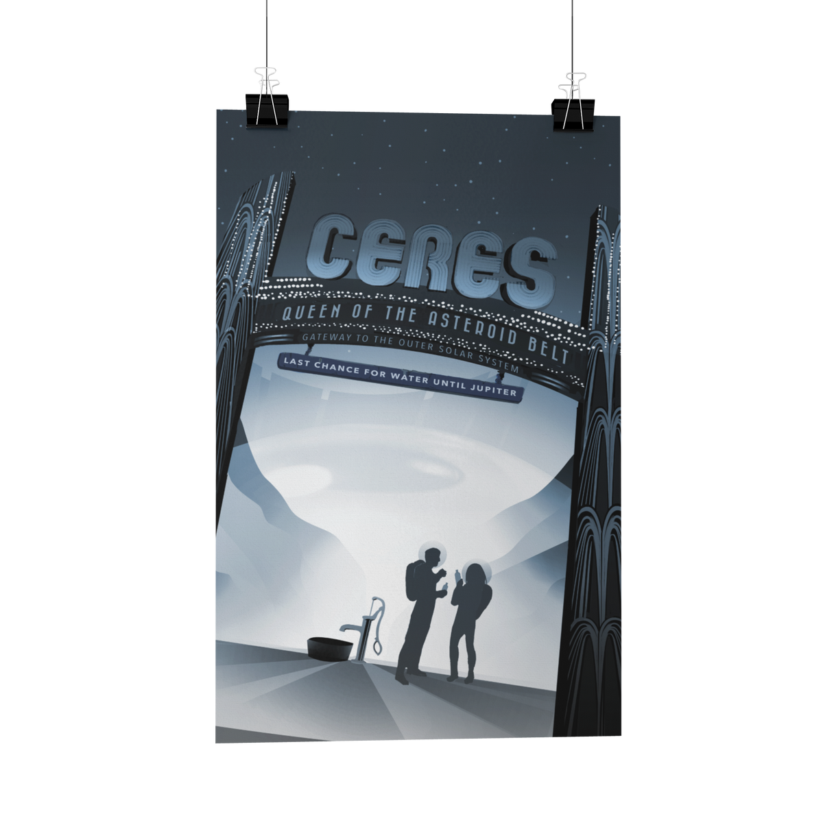 NASA Visions of the Future - CERES Solar System Travel Posters/print/cards
