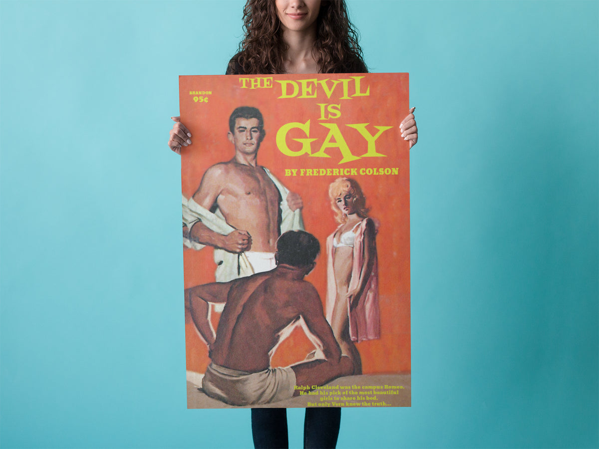 Devil is Gay Pulp Novel Cover - Poster/Print/Greeting Card
