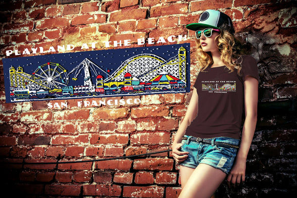 Playland at the Beach San Francisco T-Shirt Matchbook Art Reproduction