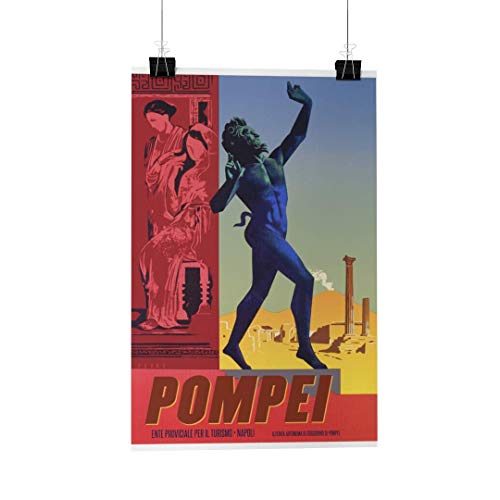 Pompei Vintage Italian Travel Poster Print/Poster/Card