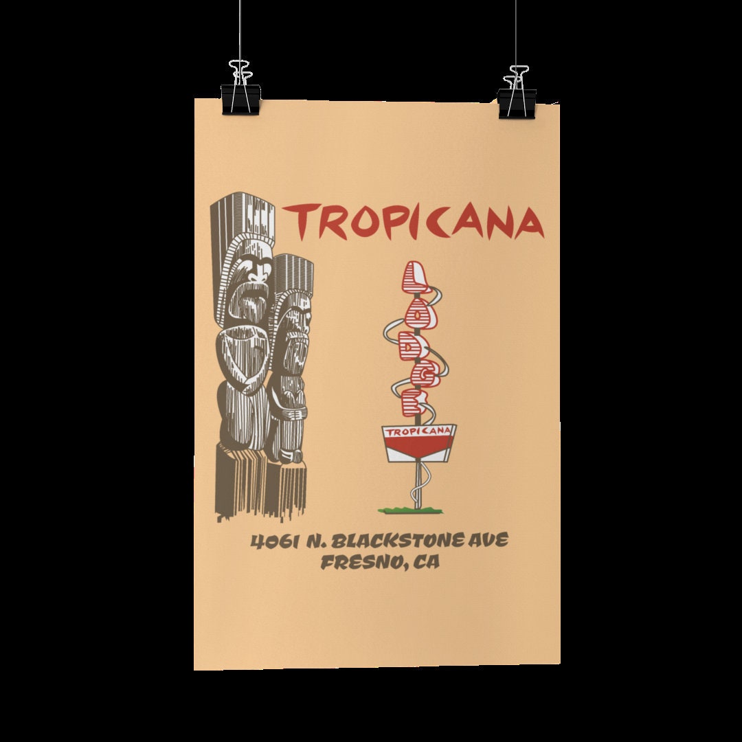 Tropicana Lodge Motel Poster/print/greeting Card Tiki Mid-century Modern
