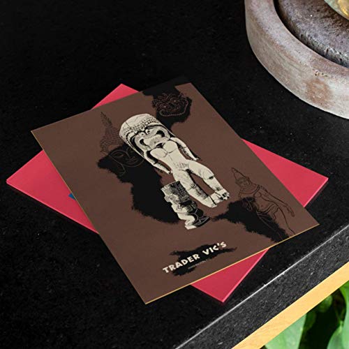 TeeGeniuses/ArkivaTropika Tiki Bar Poster - Trader Vic's Menu Art Poster/Print/Card