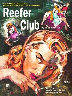 Reefer Club Pulp Novel Cover Reproduction Poster