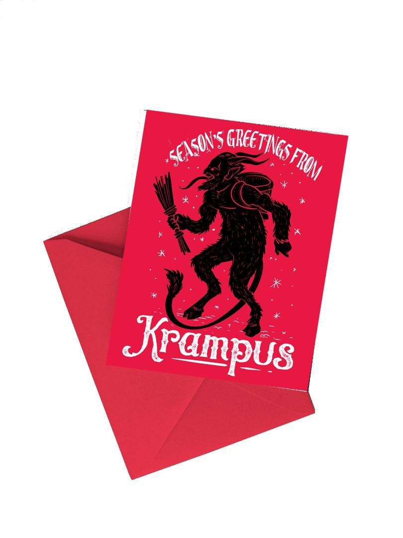 Krampus Christmas Holiday 5x7 Greetings Card
