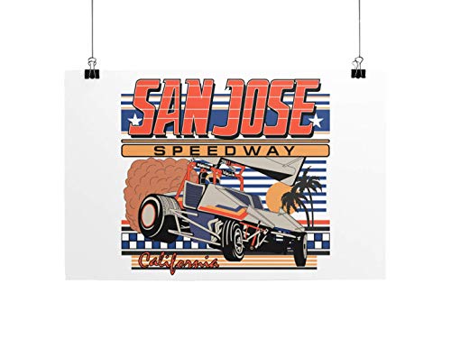 TeeGeniuses San Jose Speedway Poster/Print/Greeting Card