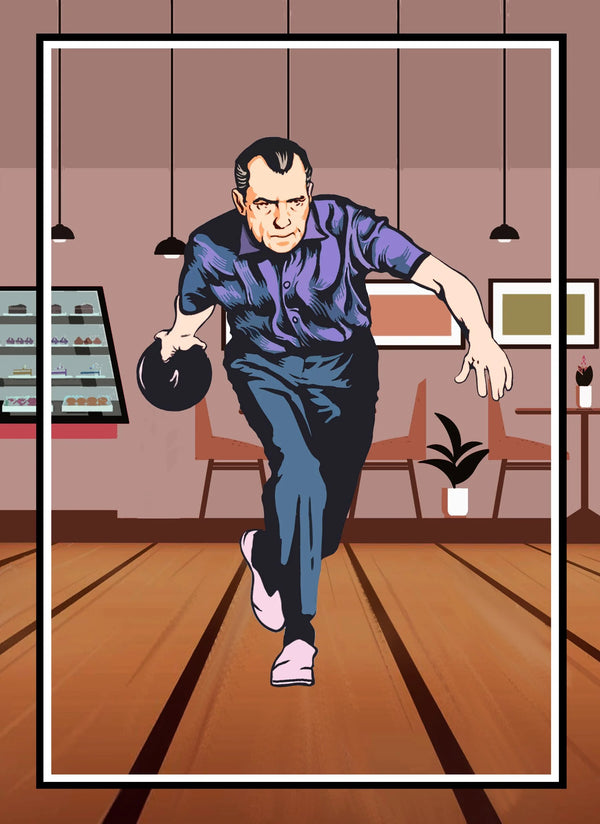 Nixon Bowling Poster/print/5x7 card