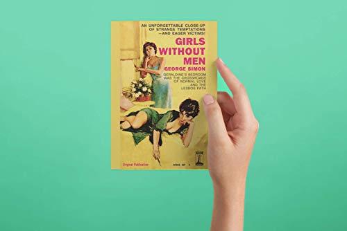 TeeGeniuses Girls Without Men Pulp Novel Cover Reproduction Lesbian Love Poster/Card