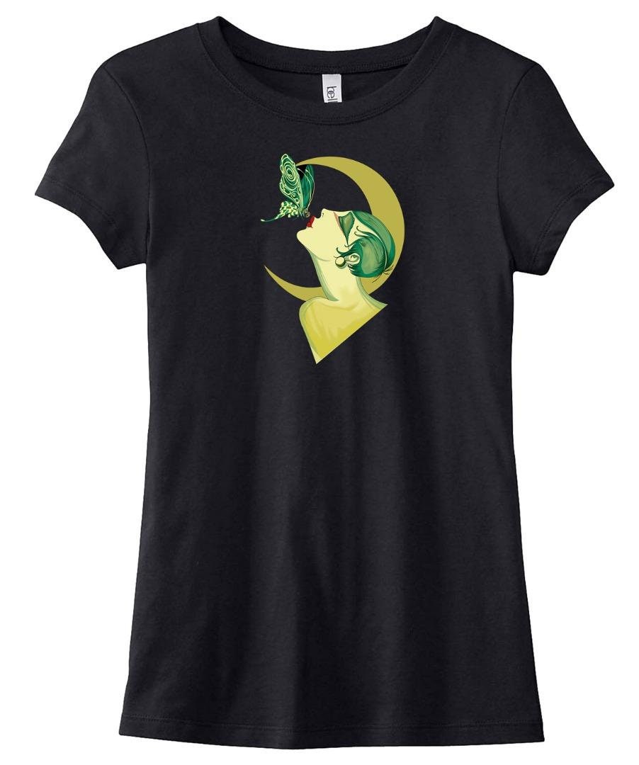 Sexy Ladies Night Shirt Butterfly Kisses Ladies T-shirt