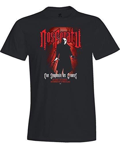 TeeGeniuses/ArkivaTropika Nosferatu Silent Fillm German Expressionist Max Schreck Tribute T-Shirt (Large)