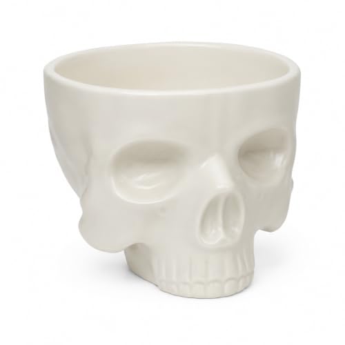 Ceramic Skull Bowl, 500 mL Gothic Skeleton Head Serving Bowl for Halloween candy, pasta and other treats