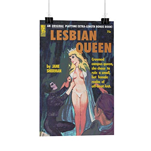 Lesbian Queen Pulp Novel Poster Print Card